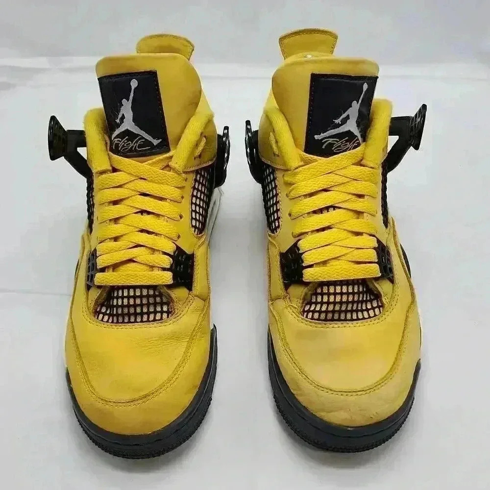 Nike Air Jordan Men's 4 Retro Lightning 2021 Tour Sneaker Shoes Yellow Size 7.5 - Picture 3 of 12